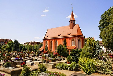 Church in the Johannis graveyard, St. Johannis area, Nuremberg, Middle Franconia, Bavaria, Germany, Europe