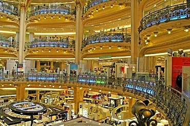 View into the big store Lafayette, Paris, France