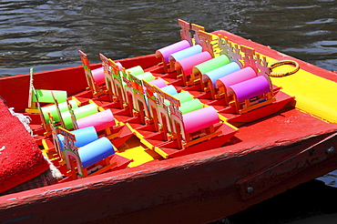 Boats, Trajineras, Xochimilco, Mexico City, Mexico, North America