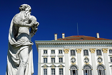 Sculpture and Detail of Nymphenburg Palace, Munich, Bavaria, Germany