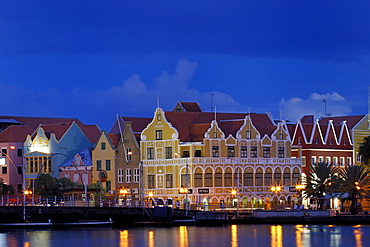 Evening in Willemstad, capital of Curacao and the Netherlands Antilles