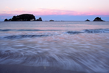 Twilight on the coast of Coromandel Peninsula, North Island, New Zealand