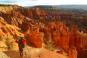 Photographer in Bryce Canyon Utah United States of America USA