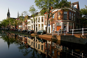 Canal in Delft , Netherlands