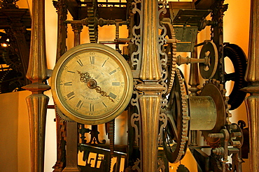 Old mechanical clock, cathedral of Sevilla, Andalusia, Spain, Europe