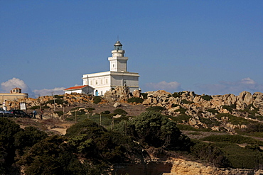 Lighthouse at Capo Testa, Sardinia, Italy, Europe