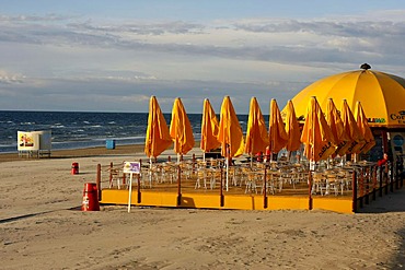 Cafe on the beach in Jurmala, Latvia, Baltic region, Europe