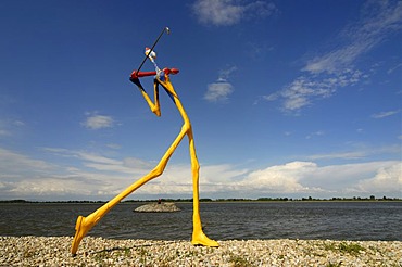 Golf player statue at the Danubiana Gallery of Modern Art, Meulensteen Art Museum, Cunovo, Bratislava, Slovakia, Europe