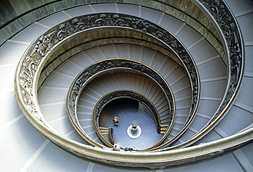 Museum in the Vatican, spiral staircase, Vatican, Rome, Latium, Italy, Europe