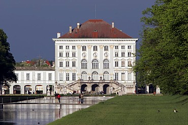 Back view of the Castle Nymphenburg in Munich, Upper Bavaria, Bavaria, Germany