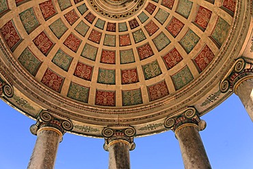 Ceiling of the monopteros (Roman temple) in the English Garden, Munich, Bavaria, Germany