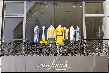 Shop window, Van Laak fashion boutique on the Residenzstrasse, Munich, Bavaria, Germany