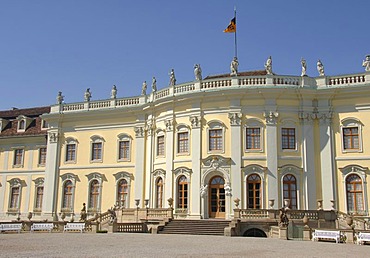 Courtyard Baroque Palace Ludwigsburg, Baden-Wurtttemberg, Germany