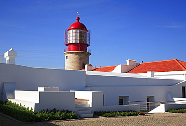 Lighthouse at the Cabo de Sao Vicente, Algarve, Portugal