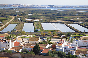 Salt evaporation ponds, Castro Marim, Algarve, Portugal