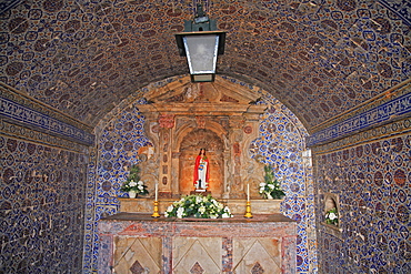 Interior of the Saint Barbara Chapel in the Forte Ponta da Bandeira, Lagos, Algarve, Portugal