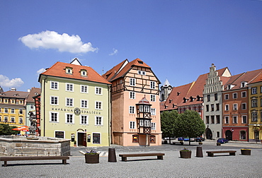 Market square and Spalicek, Egerer Stoeckl, Cheb, Eger, Egerland, Czech Republic, Europe