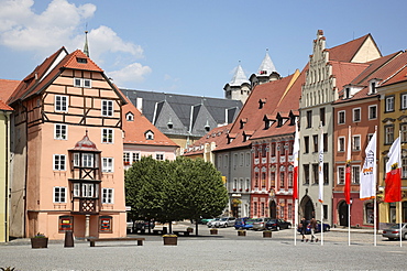 Market square and Spalicek, Egerer Stoeckl, Cheb, Eger, Egerland, Czech Republic, Europe