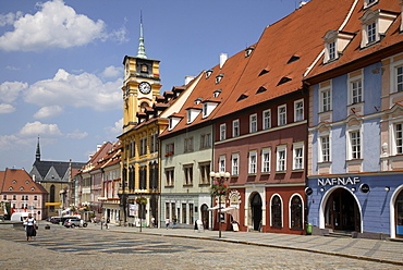 Market square and centre of Cheb, Eger, Egerland, Czech Republic, Europe