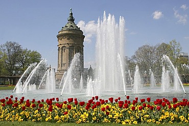 Water tower of Mannheim, Baden-Wuerttemberg, Germany