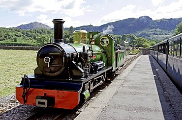 Dalegarth for Booth (Boot), GBR, 20. Aug. 2005 - Steam locomotive of Ravenglass Railway on station Dalegarth for Booth in the Lake Distrct.