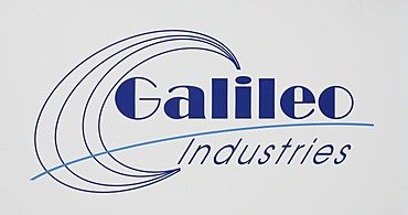 The Galileo Industries GmbH Logo is to be seen on a sign which stands before the company head office in Ottobrunn Bavaria Germany