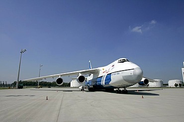 Munich, GER, August 30th 2005 - Antonov 124 on Airport Munich. The AN 124 is the second largest air freighter in the world.