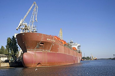 Building a tanker, Stettin, Szczecin, West Pomerania, Poland