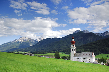 Church of the holiday village Niederdorf in the Puster Valley, South Tyrol, Italy