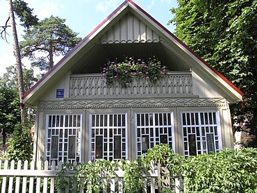 Wooden 19th century villa in the formerly classy baltic see resort Jurmala near Riga Latvia