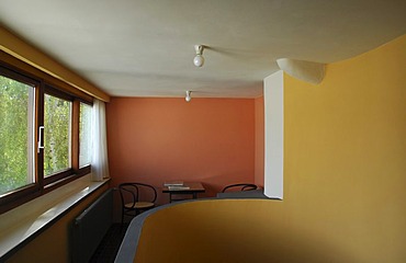 Interior sample dwelling in the house of the architect Le Corbusier - architectural monument Weissenhofsiedlung Stuttgart Baden Wuerttemberg Germany