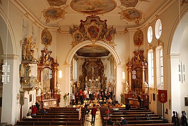 Palace chapel Altshausen residence of the house Wuerttemberg, Upper Swabia Baden Wuerttemberg Germany