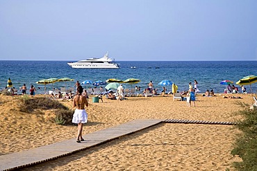 Beach, Ramla Bay, Gozo, Malta, Europe