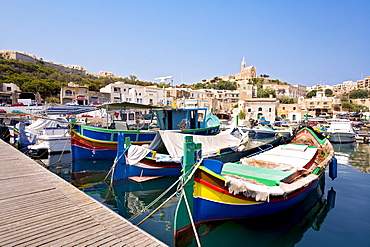 Fishing harbour, Mgarr, Gozo, Malta, Europe