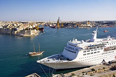 View of Grand Harbour, Malta, Europe