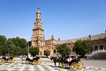 Plaza Espana, Seville, Andalusia, Spain, Europe