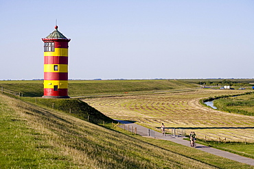 Pilsum Lighthouse, Pilsum, Krummhoern, East Frisia, Lower Saxony, Germany, Europe