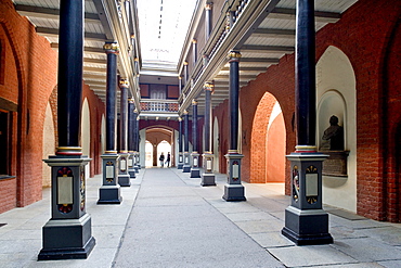 Corridor in the city hall, Stralsund, Baltic Sea, Mecklenburg-Western Pomerania, Germany, Europe