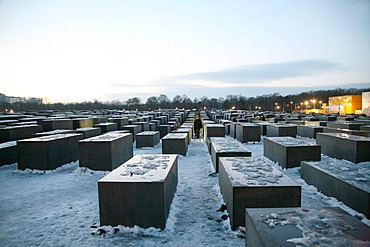 Holcaust monument at dawn Berlin Germany