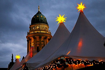 Christmas fair at the Gendarmenmarkt Deutscher Dom Berlin Germany