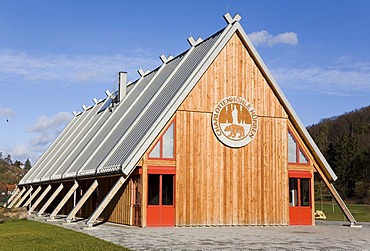 The show room of the Charlottenhoehle Cave, Huerben, Swabian Mountains, Baden-Wuerttemberg, Germany