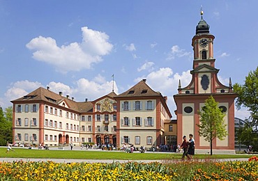 The castle and its church, the Mainau Island, Baden-Wuerttemberg, Germany