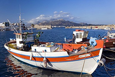 Ierapetra, the most southern town of Europe, boats in the port, Crete, Greece