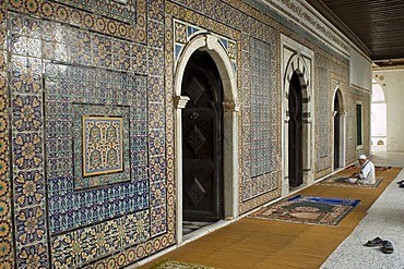 Praying man in a mosque in Tripolis, Tripoli, Libya