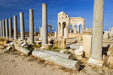 Roman market square at Leptis Magna, Libya