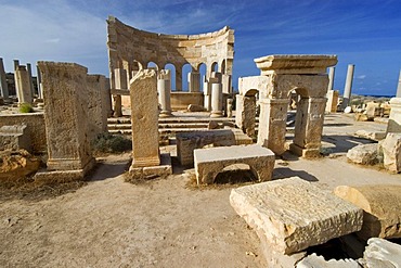 Roman market square at Leptis Magna, Libya