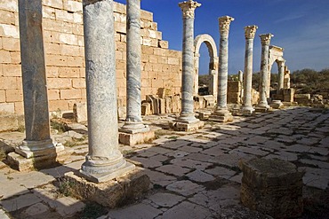 Roman market square at Leptis Magna, Libya