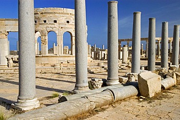 Roman market square at Leptis Magna, Libya