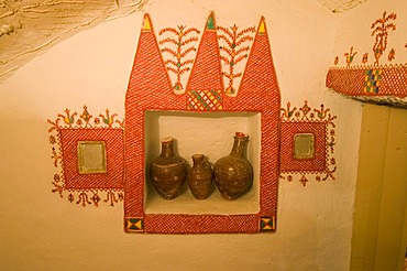 Living room of a traditional Tuareg house in Ghadames, Ghadamis, Unesco world heritage site, Libya