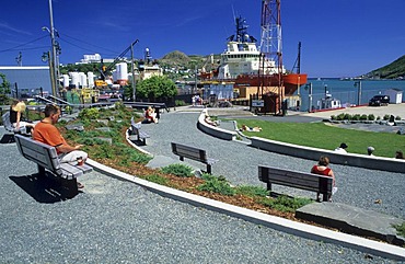 Small square at the seaside promenade in St. JohnÂ¥s, Newfoundland